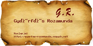 Gyárfás Rozamunda névjegykártya